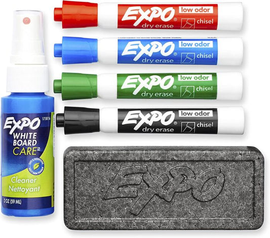 EXPO Low Odor Dry Erase Marker Starter Set